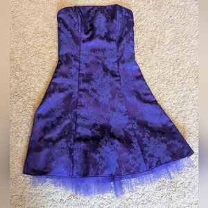 Vintage 80s Jessica McClintock Gunne Sax Purple Silk Dress size 5